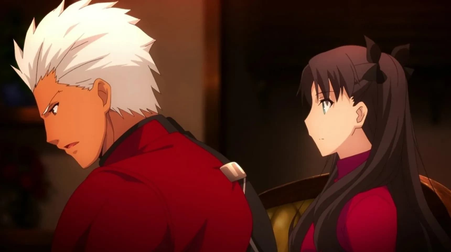 Archer a Rin z anime Fate/stay night: Unlimited Blade Works