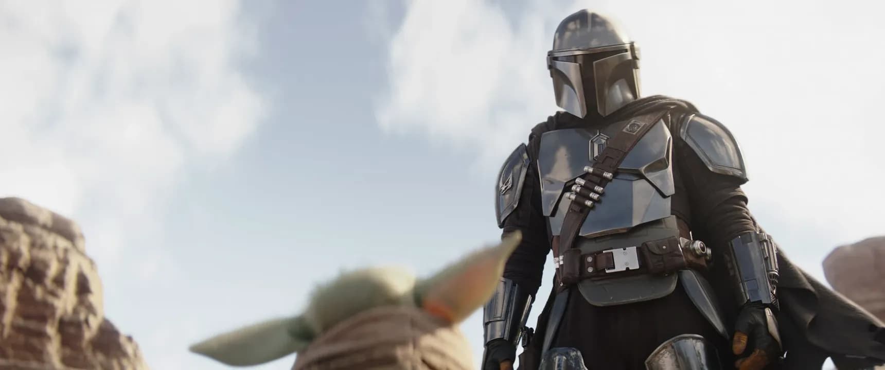 Grogu a Mandalorian v třetí řadě seriálu Mandalorian