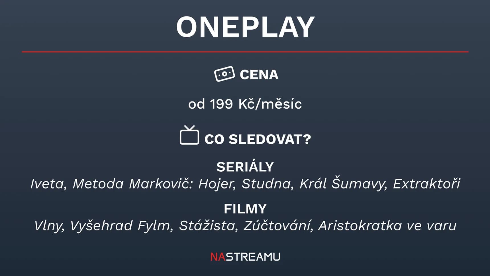 Infografika k platformě Oneplay