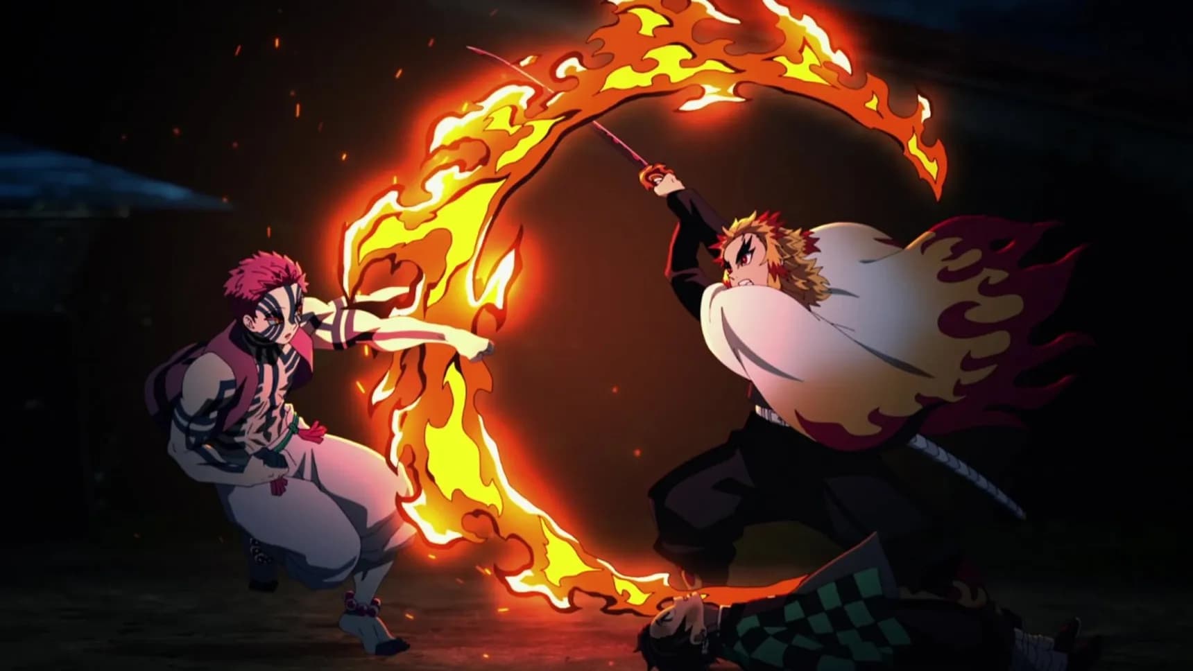 Rengoku bojující s Akazou