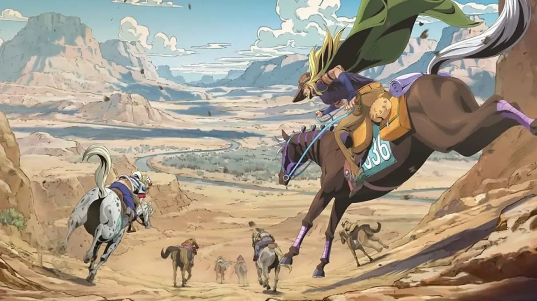 JoJo a Gyro Zeppeli z anime JoJo’s Bizarre Adventure: Steel Ball Run