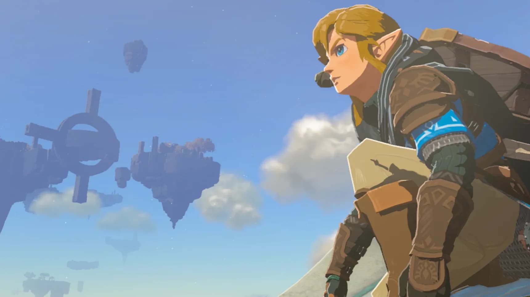 Hlavní hrdina Link ve videohře The Legend of Zelda: Tears of the Kingdom