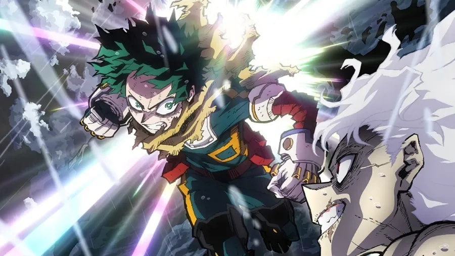 Izuku Midorija vs Šigaraki v My Hero Academia