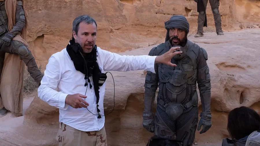 Režisér Denis Villeneuve při natáčení filmu Duna (2021)