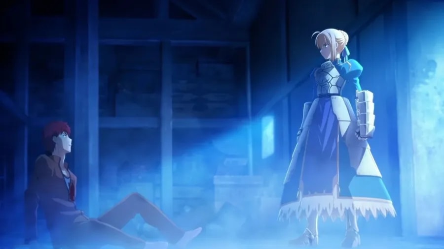 Širó a Saber z anime Fate/stay Night
