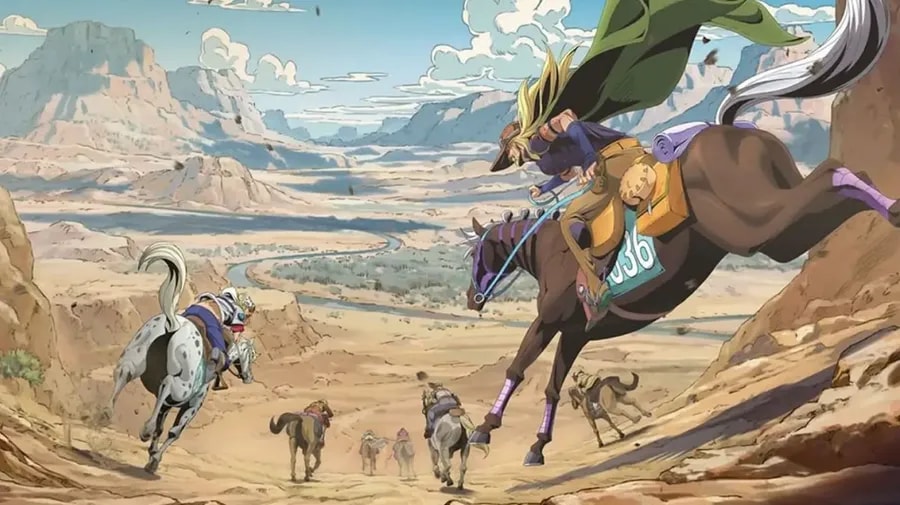 JoJo a Gyro Zeppeli z anime JoJo’s Bizarre Adventure: Steel Ball Run