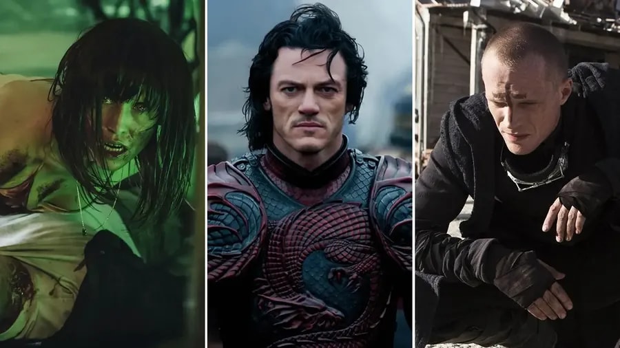 Peri Baumeister ve filmu Krvavě rudé nebe / Luke Evans ve filmu Drákula: Neznámá legenda / Paul Bettany ve filmu Kazatel