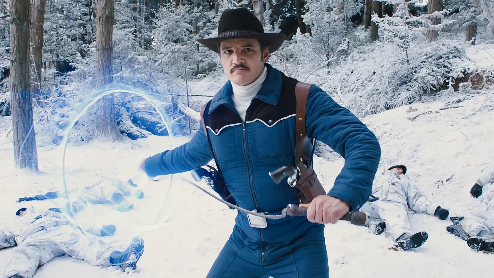 Pedro Pascal jako Agent Whiskey ve filmu Kingsman: Zlatý kruh