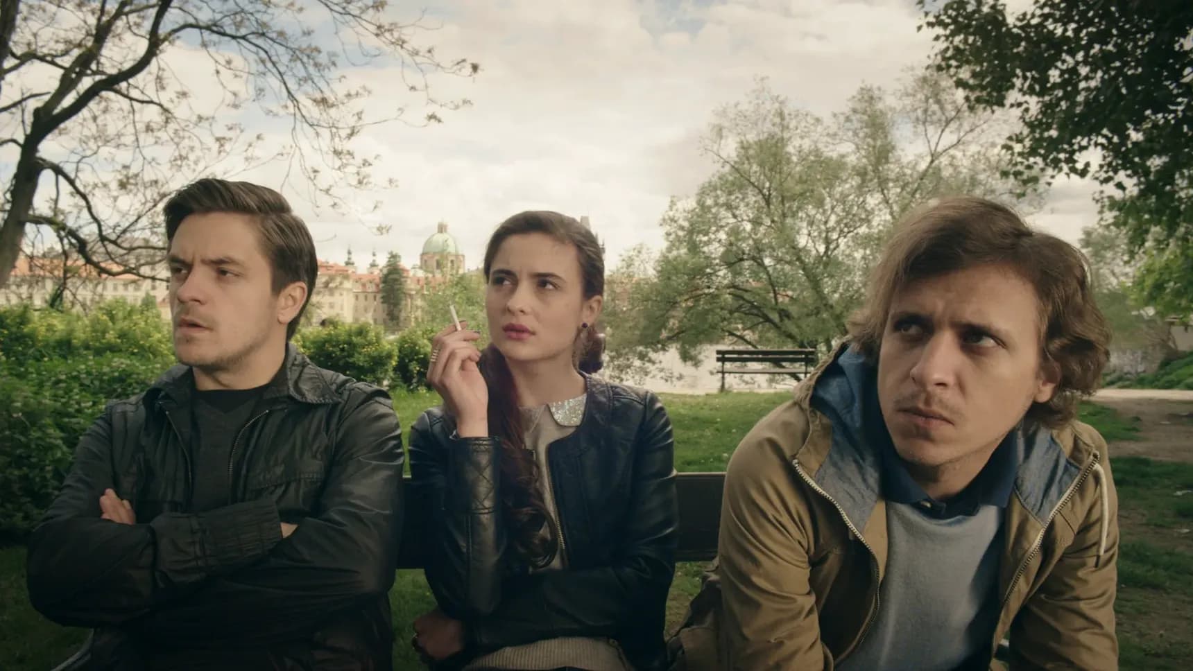 Jiří Mádl, Eva Podzimková a Tomáš Vorel ml. ve filmu Vejška