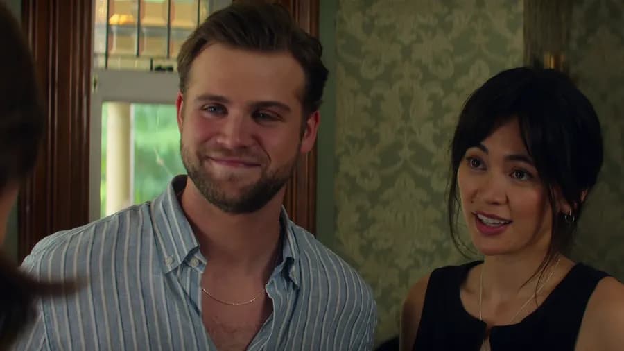 Leo Woodall a Jessica Henwick v seriálu Vladimir