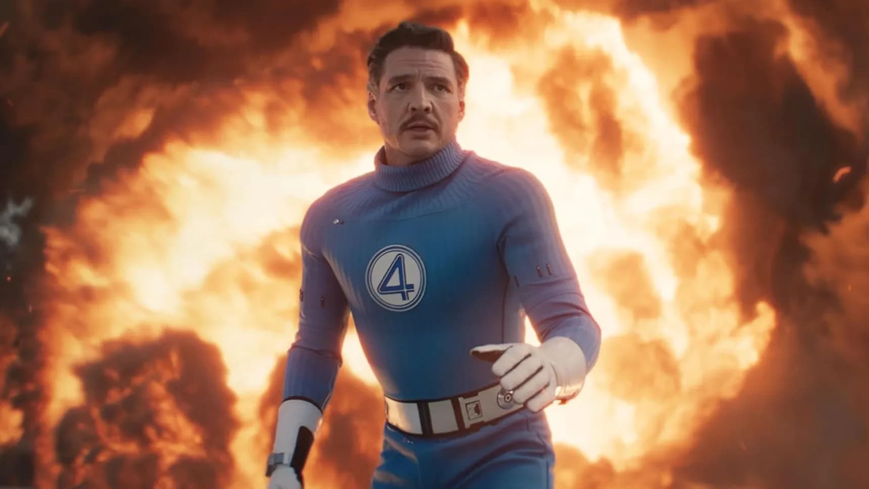 Pedro Pascal jako Reed Richards / Mister Fantastic ve filmu Fantastická 4: První kroky