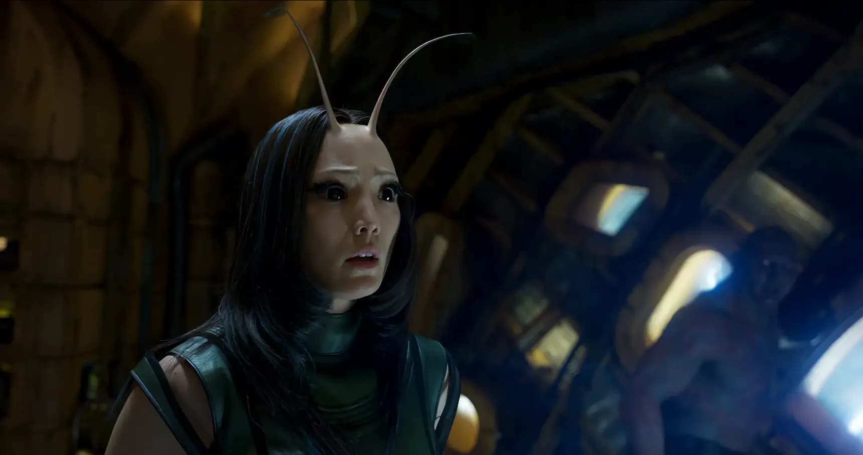 Pom Klementieff jako Mantis ve filmu Strážci Galaxie Vol. 2