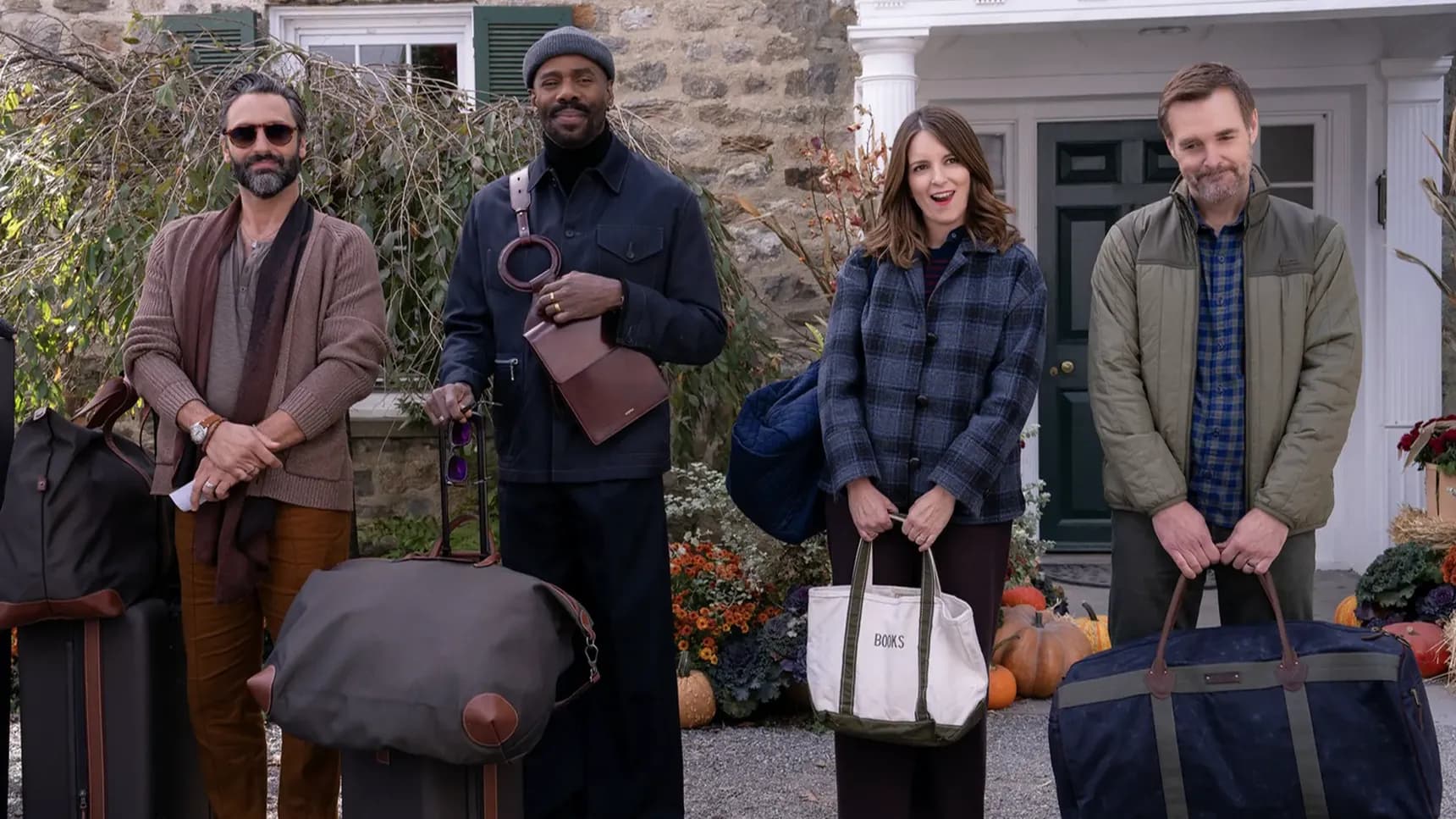 Marco Calvani, Colman Domingo, Tina Fey a Will Forte v seriálu Čtyři roční období