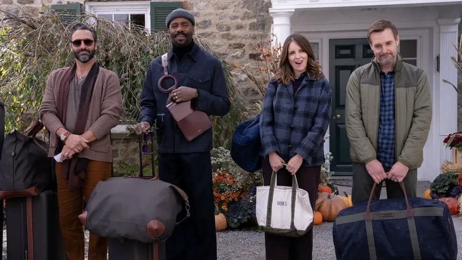 Marco Calvani, Colman Domingo, Tina Fey a Will Forte v seriálu Čtyři roční období