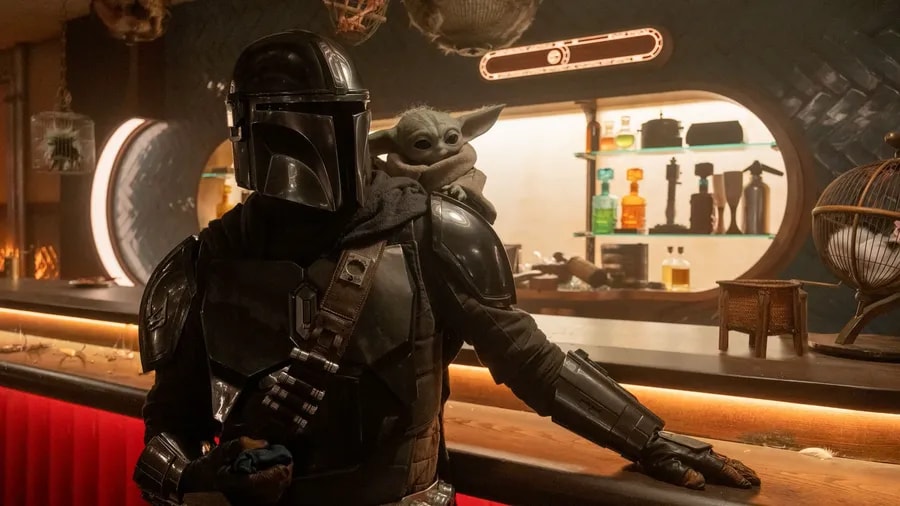 Záběr z filmu Star Wars: Mandalorian a Grogu