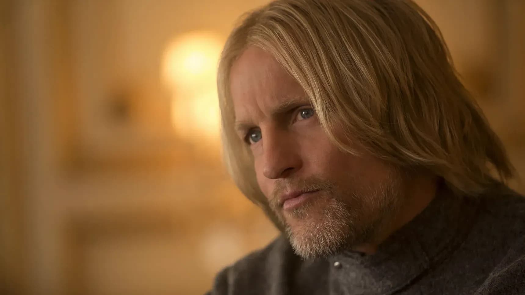 Woody Harrelson jako Haymitch Abernathy ve filmu Hunger Games: Síla vzdoru